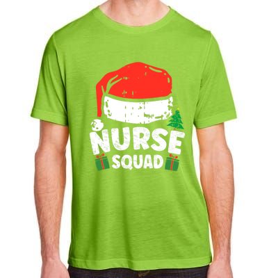 Nurse Christmas Santa Hat Stethoscope Nurse Squad Christmas Gift Adult ChromaSoft Performance T-Shirt