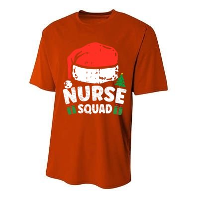 Nurse Christmas Santa Hat Stethoscope Nurse Squad Christmas Gift Performance Sprint T-Shirt