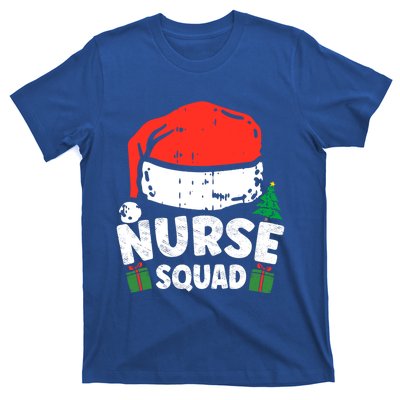 Nurse Christmas Santa Hat Stethoscope Nurse Squad Christmas Gift T-Shirt