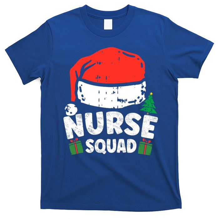 Nurse Christmas Santa Hat Stethoscope Nurse Squad Christmas Gift T-Shirt