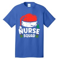 Nurse Christmas Santa Hat Stethoscope Nurse Squad Christmas Gift Tall T-Shirt