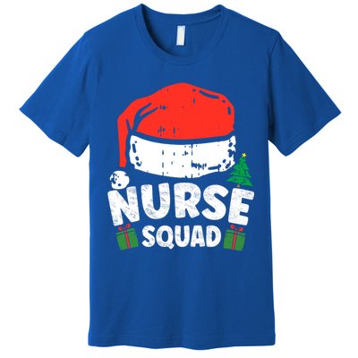 Nurse Christmas Santa Hat Stethoscope Nurse Squad Christmas Gift Premium T-Shirt