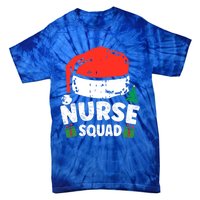 Nurse Christmas Santa Hat Stethoscope Nurse Squad Christmas Gift Tie-Dye T-Shirt