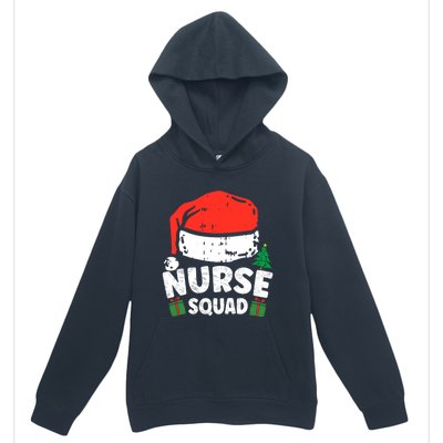 Nurse Christmas Santa Hat Stethoscope Nurse Squad Christmas Gift Urban Pullover Hoodie