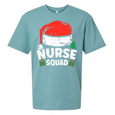 Nurse Christmas Santa Hat Stethoscope Nurse Squad Christmas Gift Sueded Cloud Jersey T-Shirt