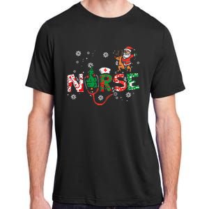 Nurse Christmas Santa Cute Xmas Winter Scrub Top Women Adult ChromaSoft Performance T-Shirt