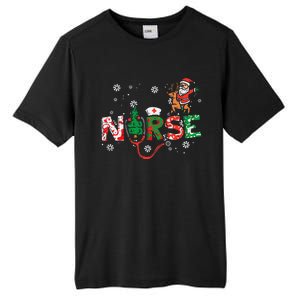 Nurse Christmas Santa Cute Xmas Winter Scrub Top Women Tall Fusion ChromaSoft Performance T-Shirt