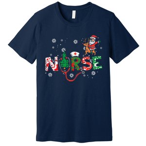 Nurse Christmas Santa Cute Xmas Winter Scrub Top Women Premium T-Shirt