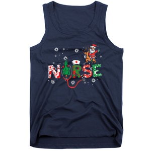 Nurse Christmas Santa Cute Xmas Winter Scrub Top Women Tank Top