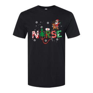 Nurse Christmas Santa Cute Xmas Winter Scrub Top Women Softstyle CVC T-Shirt