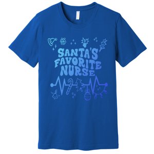 Nurse Christmas Stethoscope Heartbeat Christmas Nurse Crew Cute Gift Premium T-Shirt