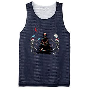 Nurse Christmas Skeleton Dancing Skeleton Xmas Light Cute Gift Mesh Reversible Basketball Jersey Tank