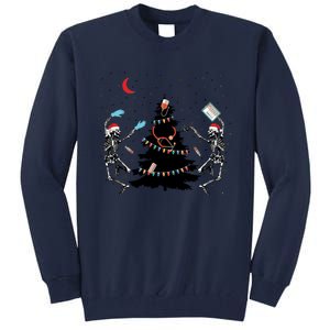 Nurse Christmas Skeleton Dancing Skeleton Xmas Light Cute Gift Tall Sweatshirt