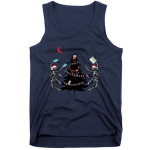 Nurse Christmas Skeleton Dancing Skeleton Xmas Light Cute Gift Tank Top