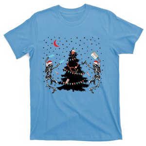 Nurse Christmas Skeleton Dancing Skeleton Xmas Light Cute Gift T-Shirt