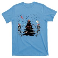 Nurse Christmas Skeleton Dancing Skeleton Xmas Light Cute Gift T-Shirt