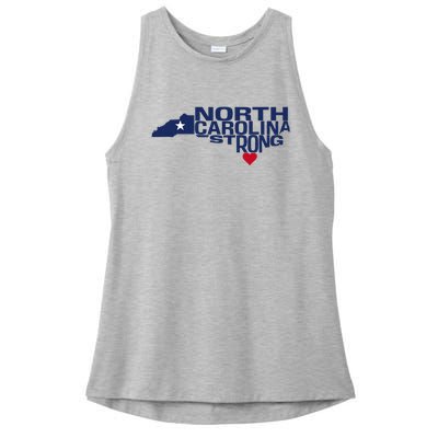 North Carolina State Strong Nc Love Ladies PosiCharge Tri-Blend Wicking Tank