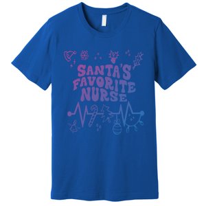 Nurse Christmas Stethoscope Heartbeat Christmas Nurse Crew Cute Gift Premium T-Shirt