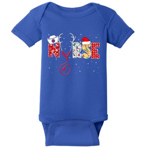 Nurse Christmas Stethoscope Nursing Xmas Scrub Top Gift Baby Bodysuit