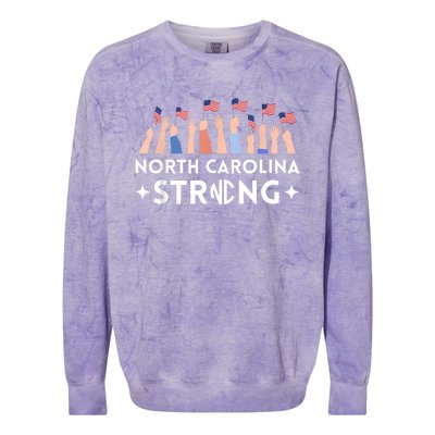 North Carolina Strong Support Nc Flag Colorblast Crewneck Sweatshirt