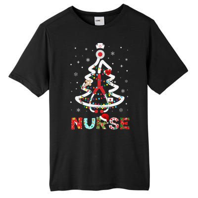 Nurse Christmas Tree Stethoscope Rn Lpn Scrub Nursing Xmas Cute Gift Tall Fusion ChromaSoft Performance T-Shirt