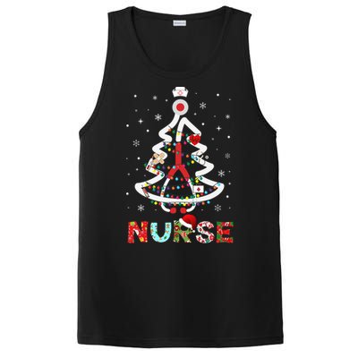 Nurse Christmas Tree Stethoscope Rn Lpn Scrub Nursing Xmas Cute Gift PosiCharge Competitor Tank