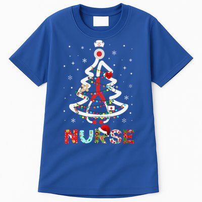 Nurse Christmas Tree Stethoscope Rn Lpn Scrub Nursing Xmas Cute Gift Tall T-Shirt