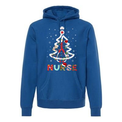 Nurse Christmas Tree Stethoscope Rn Lpn Scrub Nursing Xmas Cute Gift Premium Hoodie