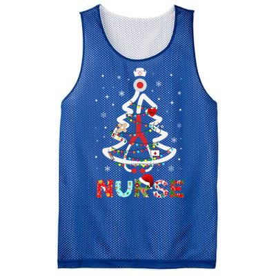 Nurse Christmas Tree Stethoscope Rn Lpn Scrub Nursing Xmas Cute Gift Mesh Reversible Basketball Jersey Tank