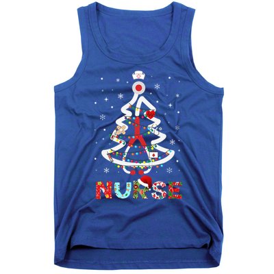 Nurse Christmas Tree Stethoscope Rn Lpn Scrub Nursing Xmas Cute Gift Tank Top