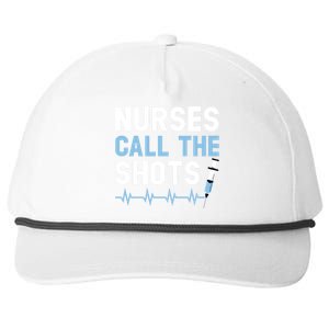 Nurses Call The Shots Certified Nursing Assistant Cna Gift Snapback Five-Panel Rope Hat