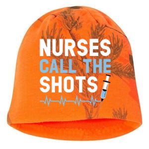 Nurses Call The Shots Certified Nursing Assistant Cna Gift Kati - Camo Knit Beanie