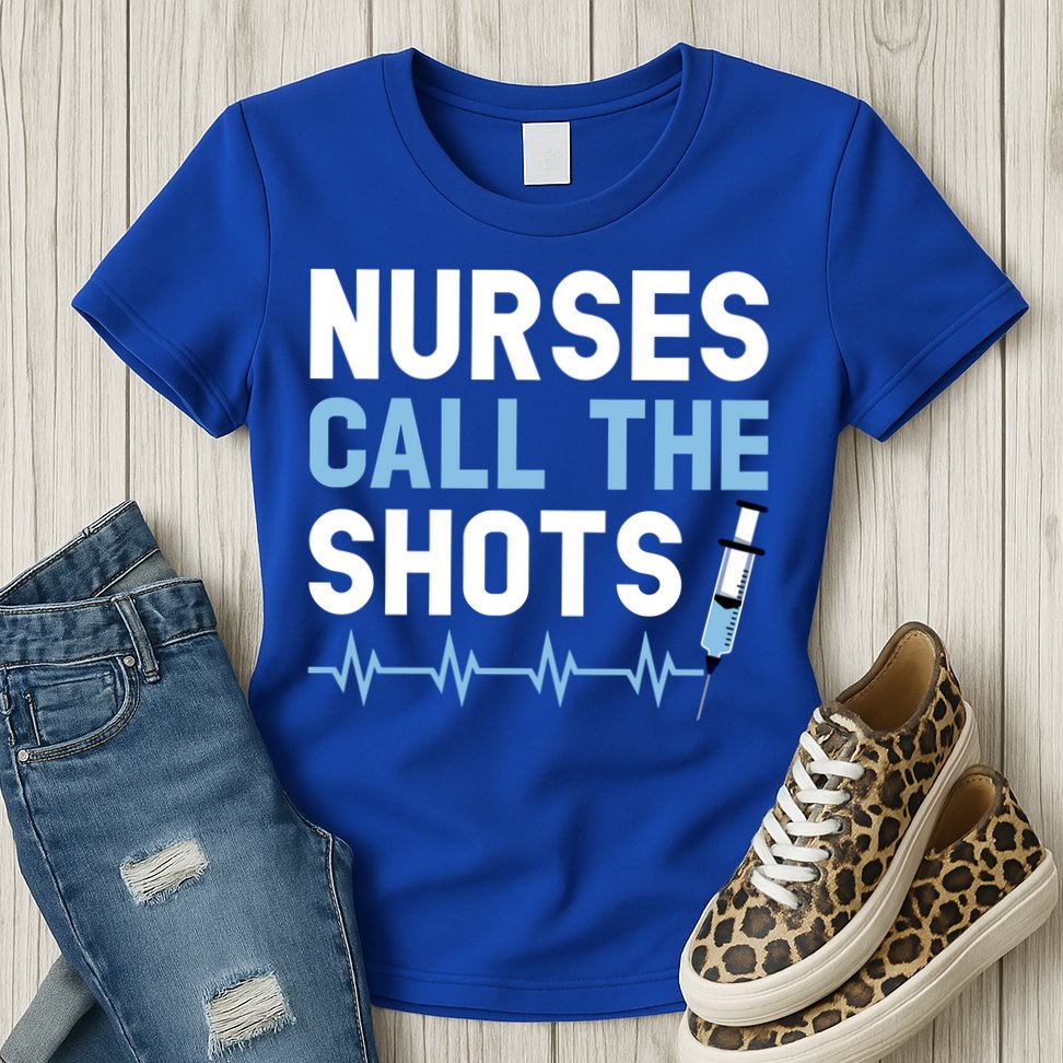 Nurses Call The Shots Certified Nursing Assistant Cna Gift Womens T-Shirt