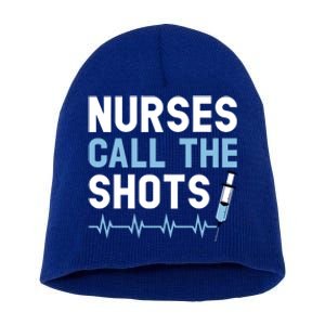 Nurses Call The Shots Certified Nursing Assistant Cna Gift Short Acrylic Beanie