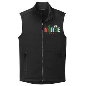 Nurse Christmas Tree Nurses Xmas Winter Scrub Rn Collective Smooth Fleece Vest