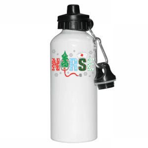 Nurse Christmas Tree Nurses Xmas Winter Scrub Rn Aluminum Water Bottle