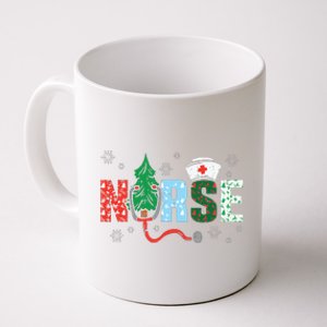 Nurse Christmas Tree Nurses Xmas Winter Scrub Rn Coffee Mug