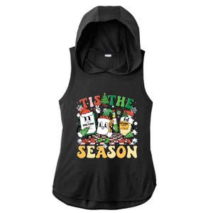 Nurse Christmas Tree Nurses Xmas Winter Scrub Rn Women Ladies PosiCharge Tri-Blend Wicking Draft Hoodie Tank