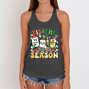 Nurse Christmas Tree Nurses Xmas Winter Scrub Rn Women Women's Knotted Racerback Tank