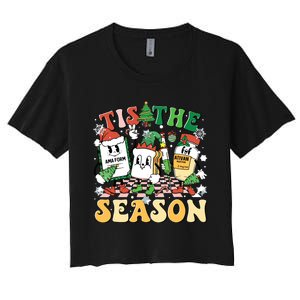 Nurse Christmas Tree Nurses Xmas Winter Scrub Rn Women Women's Crop Top Tee