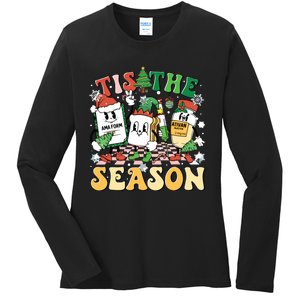 Nurse Christmas Tree Nurses Xmas Winter Scrub Rn Women Ladies Long Sleeve Shirt