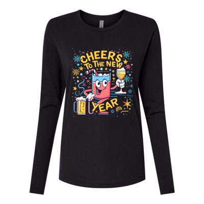 Nye Cheers To The New Year Happy Winter Holiday 2024 Great Gift Womens Cotton Relaxed Long Sleeve T-Shirt