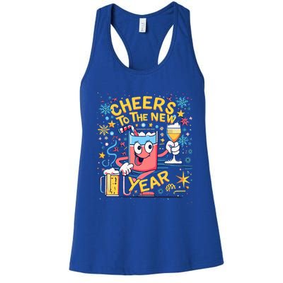 Nye Cheers To The New Year Happy Winter Holiday 2024 Great Gift Women's Racerback Tank