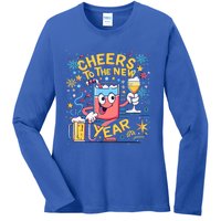 Nye Cheers To The New Year Happy Winter Holiday 2024 Great Gift Ladies Long Sleeve Shirt