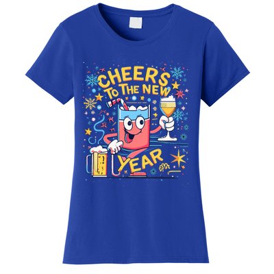 Nye Cheers To The New Year Happy Winter Holiday 2024 Great Gift Women's T-Shirt