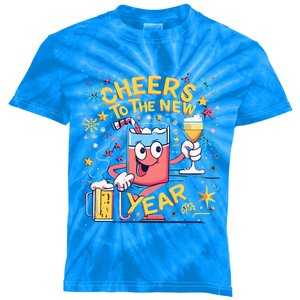 Nye Cheers To The New Year Happy Winter Holiday 2024 Great Gift Kids Tie-Dye T-Shirt