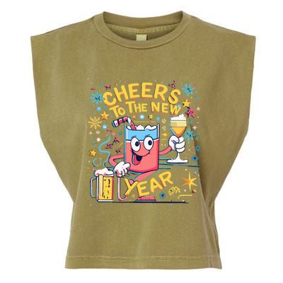 Nye Cheers To The New Year Happy Winter Holiday 2024 Great Gift Garment-Dyed Women's Muscle Tee