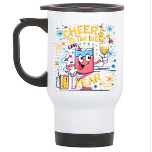 Nye Cheers To The New Year Happy Winter Holiday 2024 Great Gift Stainless Steel Travel Mug