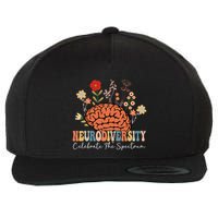 Neurodiversity Celebrate The Spectrum Brain Autism Awareness Wool Snapback Cap
