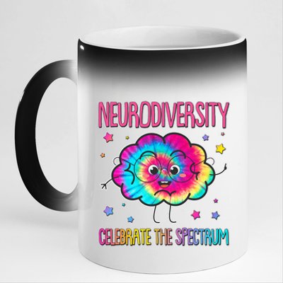 Neurodiversity Celebrate The Spectrum 11oz Black Color Changing Mug